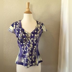 Plenty by Tracy Reese print stretch top - size P